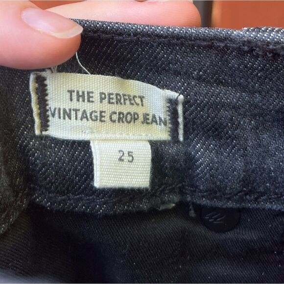 Madewell jeans perfect vintage crop dark wash size 25 - Picture 6 of 8